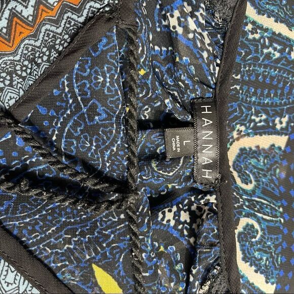 Hannah Blue Bohemian Style Top - Picture 2 of 9